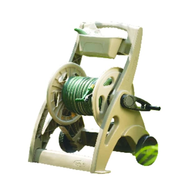 Suncast Smart Tube 225 ft. Taupe Retractable Wheeled Hose Reel Cart
